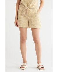 Sanctuary - Socialize Gingham Embroidered Eyelet Cotton Shorts - Lyst