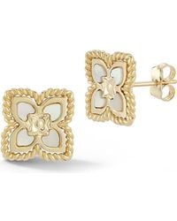 Ember Fine Jewelry - 14K Mother-Of-Pearl Clover Stud Earrings - Lyst