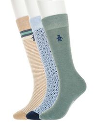 Original Penguin - Luther Neat 3-Pack Assorted Crew Socks - Lyst