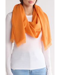 Portolano - Merino Wool Eyelash Fringe Wrap Scarf - Lyst