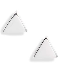 Argento Vivo Sterling Silver - Triangle Stud Earrings - Lyst