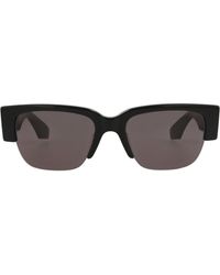 McQueen - 54Mm Half Rim Sunglasses - Lyst
