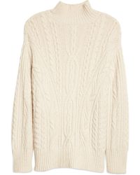 vince cable mock neck merino wool blend sweater