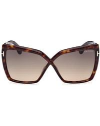 Tom Ford - Fiore 63Mm Oversize Gradient Butterfly Sunglasses - Lyst