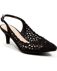 Lady Couture - Rhinestone Laser Cut Slingback Pump - Lyst