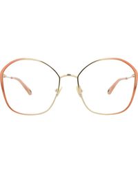 Chloé - 57Mm Square Optical Glasses - Lyst