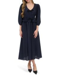 AUGUST SKY - Three-Quarter Sleeve Maxi Dress - Lyst