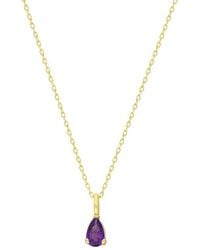 Bony Levy - 14K Pear Cut Amethyst Pendant Necklace - Lyst