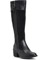 born tay block heel knee high boot