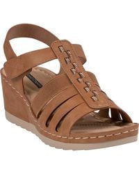 Good Choice New York - Yuna Ankle Strap Wedge Sandal - Lyst