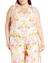 City Chic - Sky Sleeveless Top - Lyst