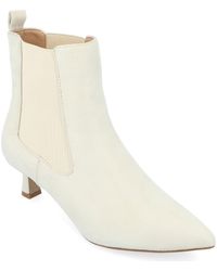 Journee Collection - Pointed-Toe Vegan Leather Bootie - Lyst
