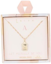 Leith - Initial Pendant Necklace - Lyst