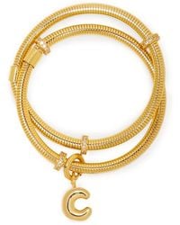 Saachi - Bubble Charm Initial Bracelet - Lyst