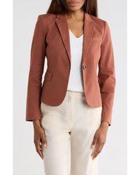 Theory - Shrunken Stretch Linen Blend Blazer - Lyst