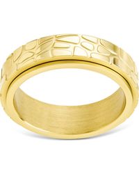 Sterling Forever - Textured Spinner Ring - Lyst