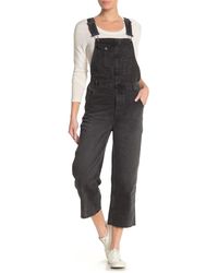 Free People Baggy Boyfriend Overalls - Black