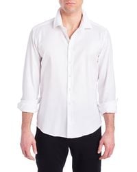 PINOPORTE - Byron Long Sleeve Button Front Shirt - Lyst
