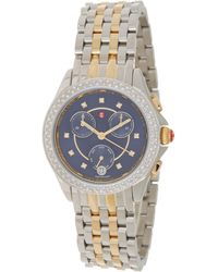 Michele - Diamond Embellished Belmore Two-tone Bracelet Watch - Lyst