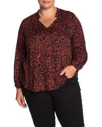 democracy printed ruffle top