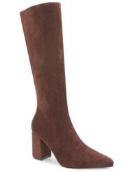BERNESS - Faux Suede Knee High Boot - Lyst