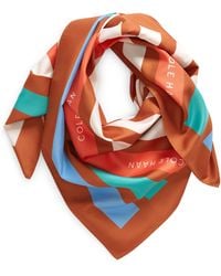Cole Haan - Stripe Square Scarf - Lyst