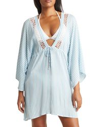 Boho Me - Stripe Cover-up Tunic Top - Lyst