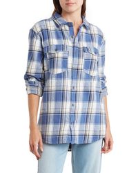 Roxy - Let It Go Relaxed Fit Cotton Flannel Shirt - Lyst