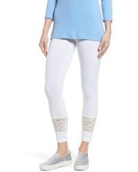HUE Large White Ankle ZIp Simple Stretch Skimmer