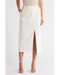 Twp - Ladylike Crystal Embellished Pencil Skirt - Lyst