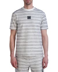 Karl Lagerfeld - Stripe Texture T-shirt - Lyst