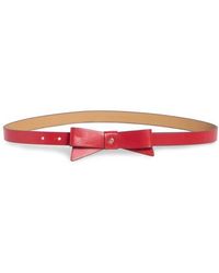 Kate Spade - Spade Bow Leather Belt - Lyst