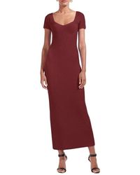 STAUD - Camden Short Sleeve Maxi Sweater Dress - Lyst