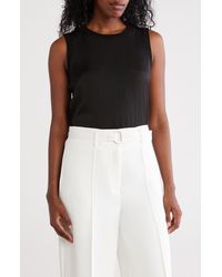 DKNY - Mixed Media Sleeveless Sweater - Lyst