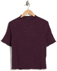 Adrianna Papell - Floral Textured Knit Top - Lyst