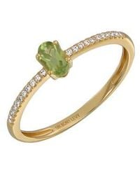 Bony Levy - Iris Peridot & Diamond Stacking Ring - Lyst