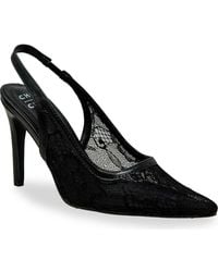 In Touch Footwear - Bethany Floral Lace Slingback Pump - Lyst