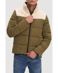Noize - Barry Faux Shearling Puffer Jacket - Lyst
