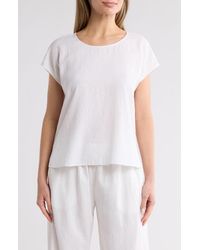 Caslon - Easy Linen Blend Popover Top - Lyst