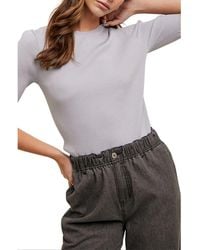 Wishlist - Ribbed Short Sleeve Knit Top - Lyst