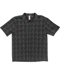FLEECE FACTORY - Honeycomb Short Sleeve Button-up Shirt - Lyst