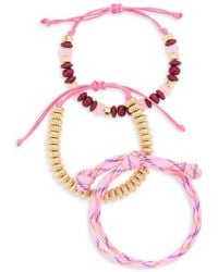 Leith - 3-Pack Beaded Paracord Slider Bracelets - Lyst
