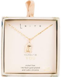 Leith - Initial Pendant Necklace - Lyst