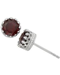 FZN - Sterling Crown Stone Stud Earrings - Lyst