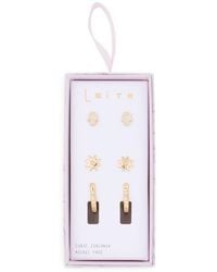 Leith - 3-Pack Cz Hamsa Assorted Earrings - Lyst