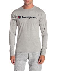 olive green champion long sleeve shirt
