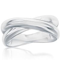 Simona - Puffed Crossover Ring - Lyst