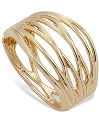Savvy Cie Jewels - 18k Gold Plated Crisscross Hinged Bangle Bracelet - Lyst