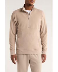 90 Degrees - Ultra Mélange Fleece Half Zip Sweatshirt - Lyst