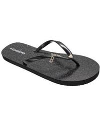 Bebe - Glittery Thong Sandal - Lyst